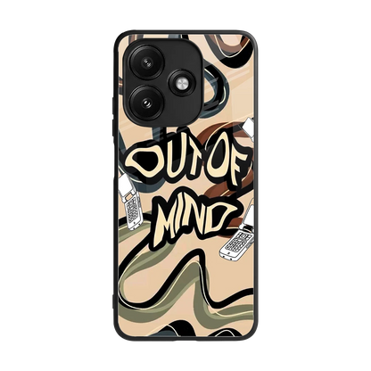 Outta Mind back phone cover | glass case for redmi 12 5g