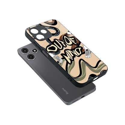 Outta Mind sleek redmi 12 5g cover with tempered glass back and TPU edges