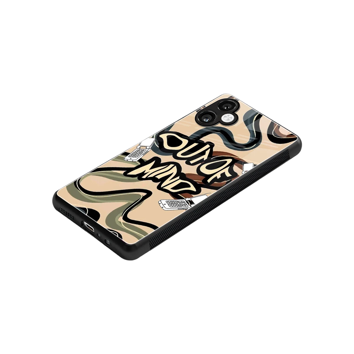 Outta Mind stylish phone case for samsung galaxy a06 5g | glossy glass and slim fit