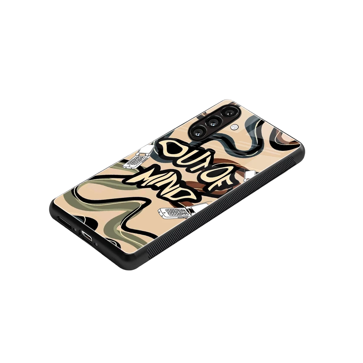 Outta Mind stylish phone case for samsung galaxy m36 5g | glossy glass and slim fit