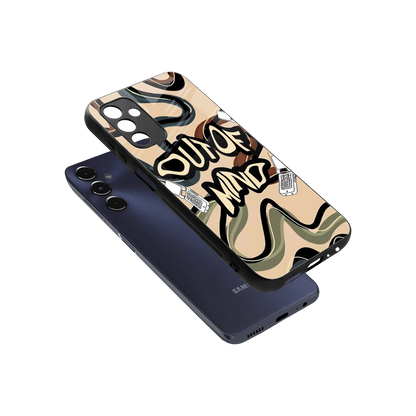 Outta Mind sleek samsung galaxy m14 5g cover with tempered glass back and TPU edges
