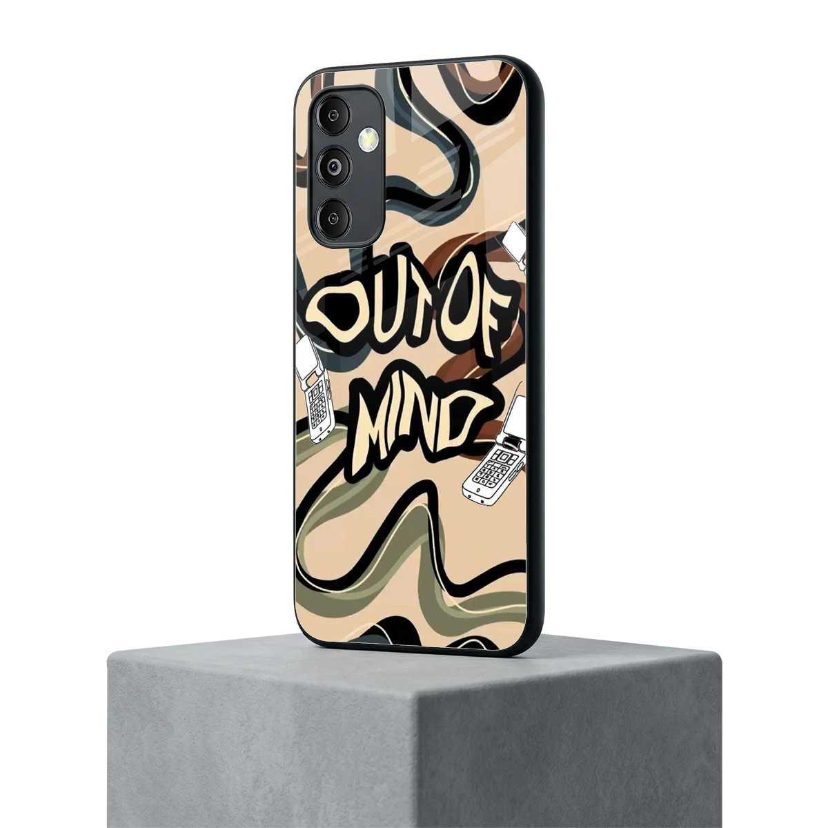 Outta Mind samsung galaxy m14 5g mobile cover | shockproof glass phone case