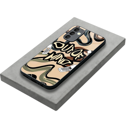 Outta Mind stylish phone case for samsung galaxy m14 5g | glossy glass and slim fit