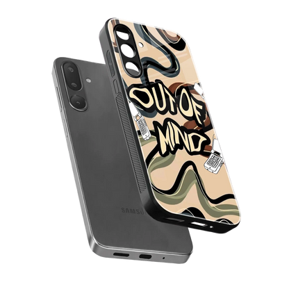 Outta Mind sleek samsung galaxy m36 5g cover with tempered glass back and TPU edges
