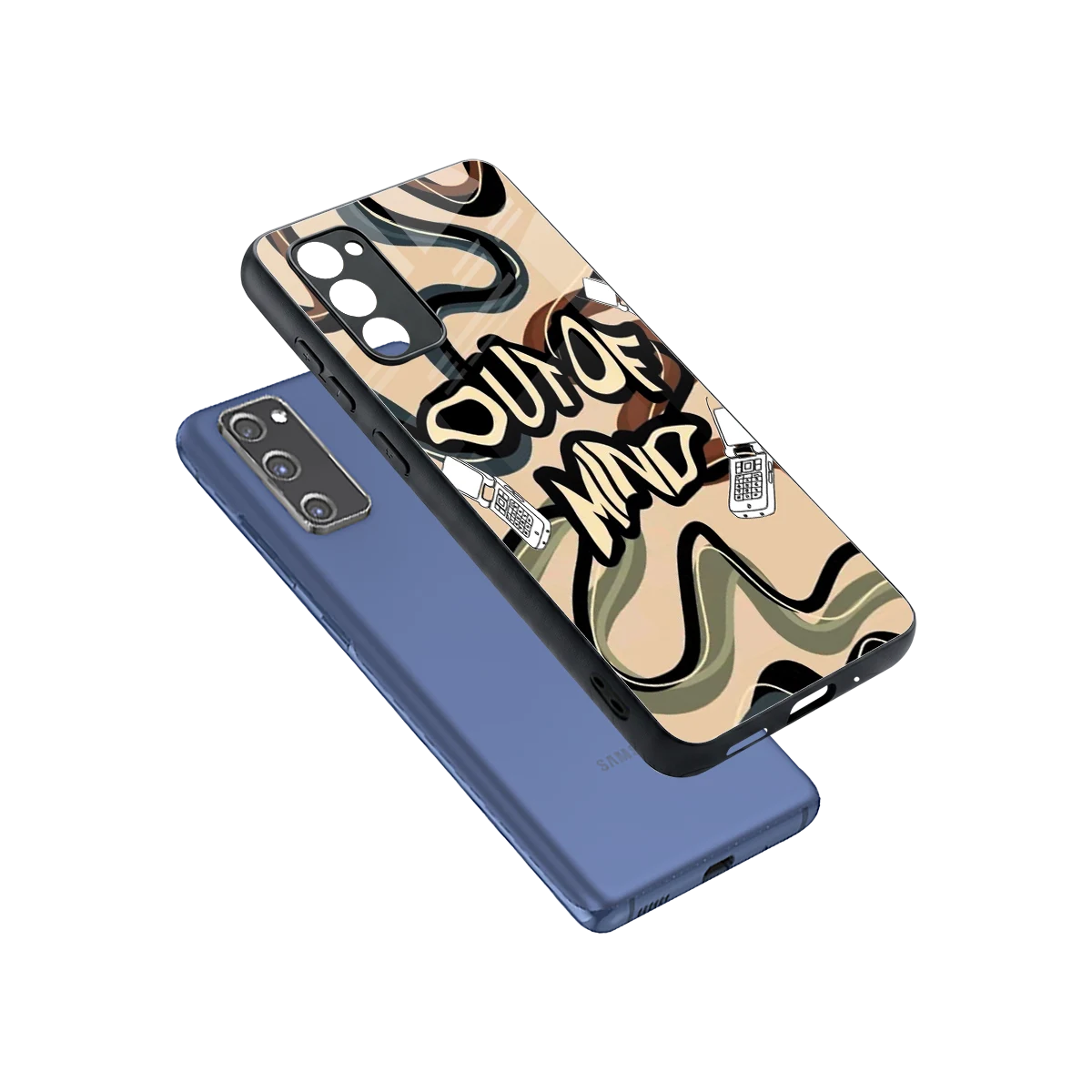 Outta Mind sleek samsung galaxy s20 fe cover with tempered glass back and TPU edges