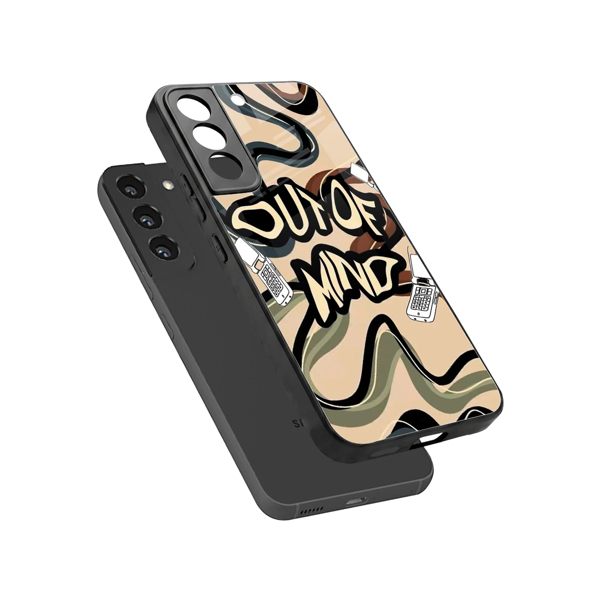 Outta Mind sleek samsung galaxy s22 cover with tempered glass back and TPU edges