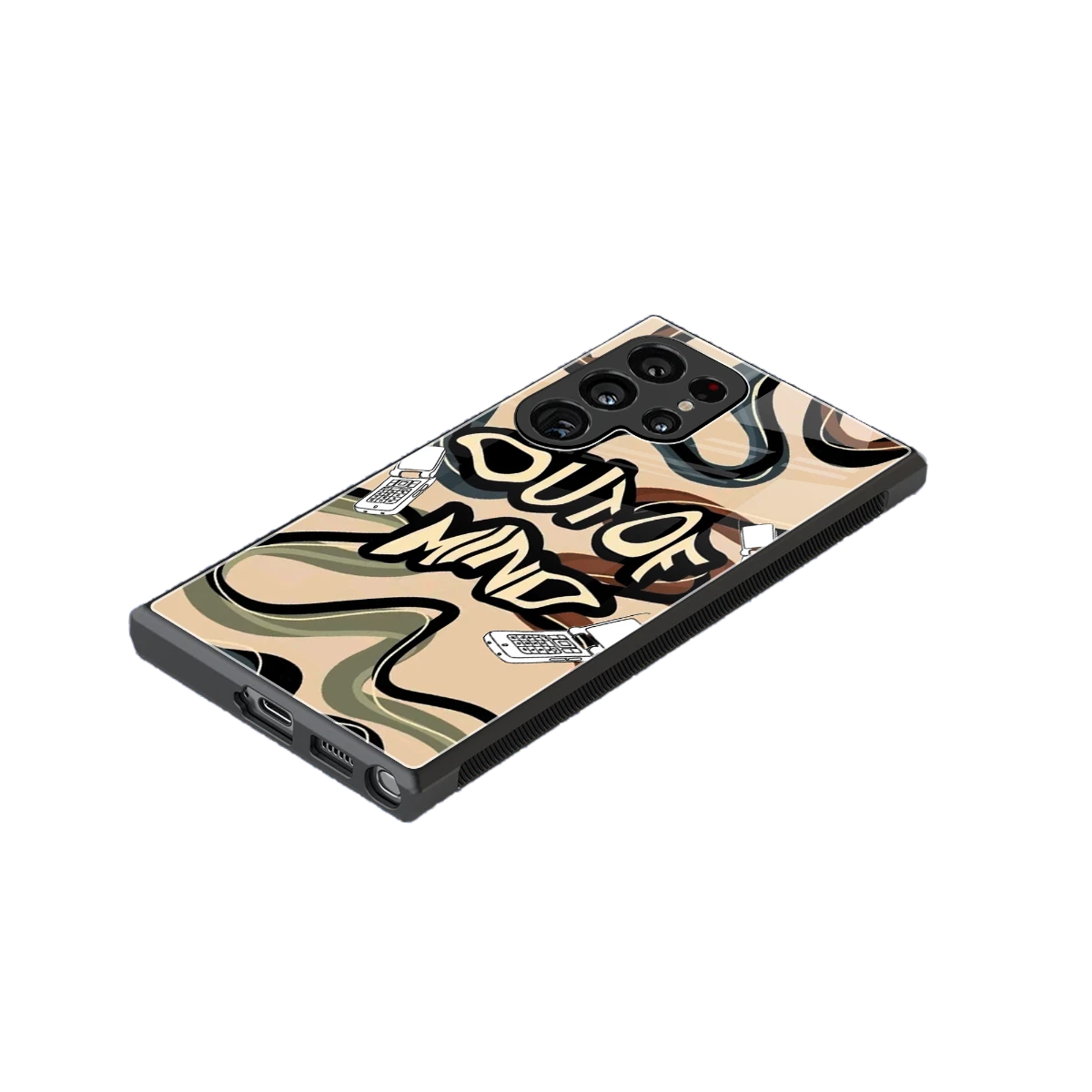 Outta Mind stylish phone case for samsung galaxy s24 ultra | glossy glass and slim fit