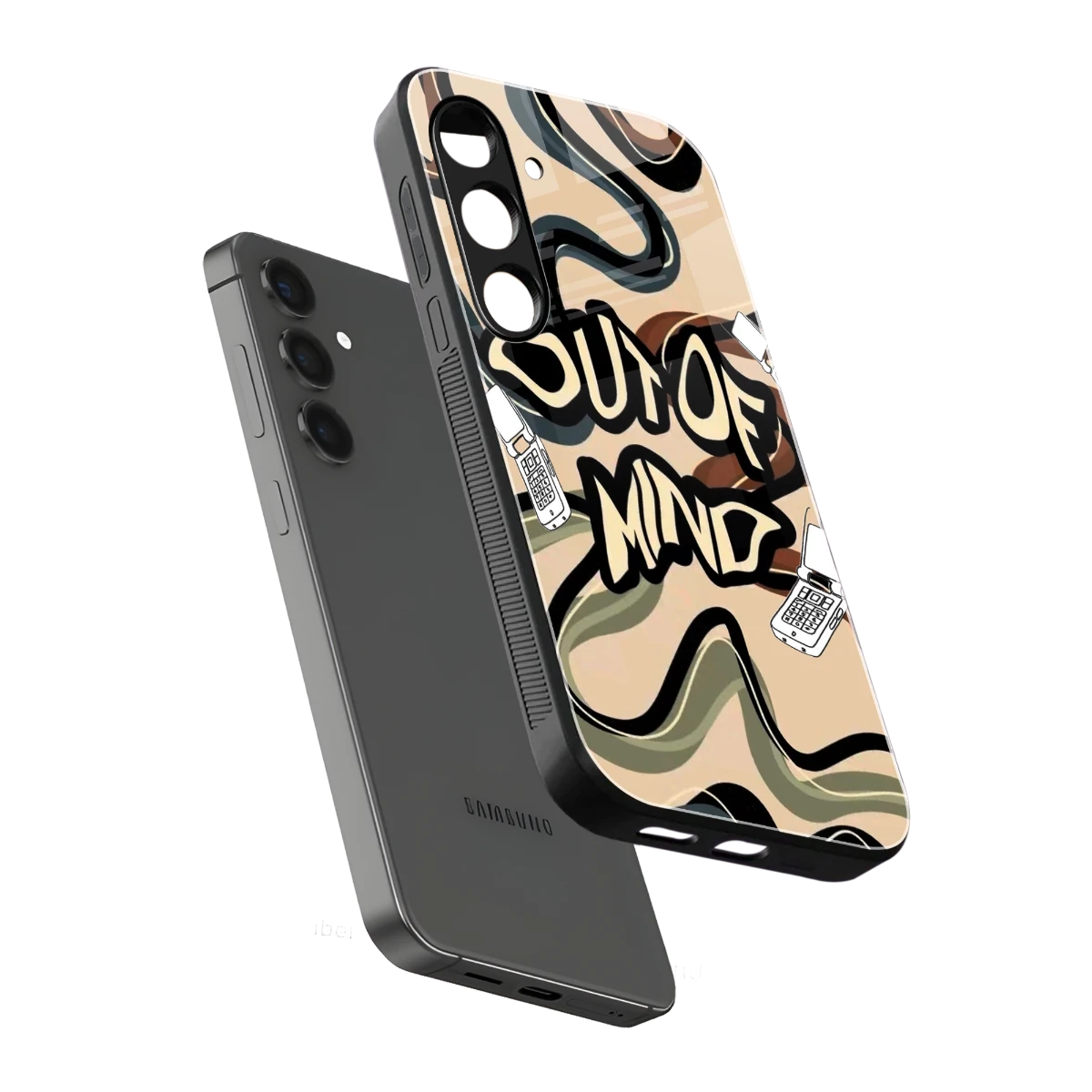 Outta Mind sleek samsung galaxy s25 cover with tempered glass back and TPU edges