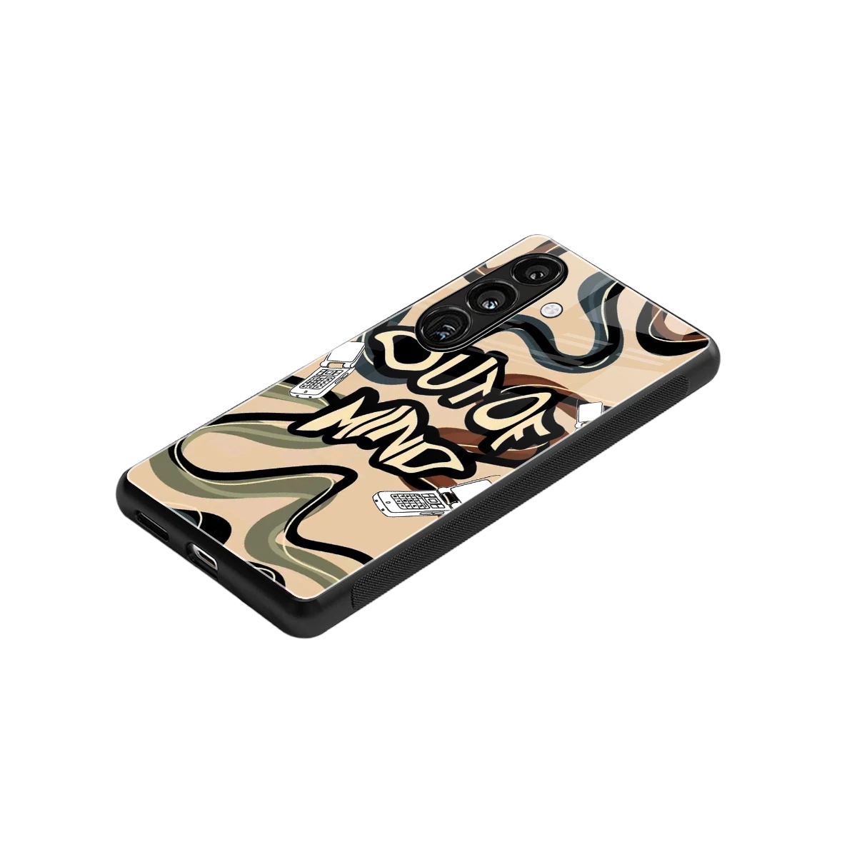 Outta Mind stylish phone case for samsung galaxy s23 fe | glossy glass and slim fit