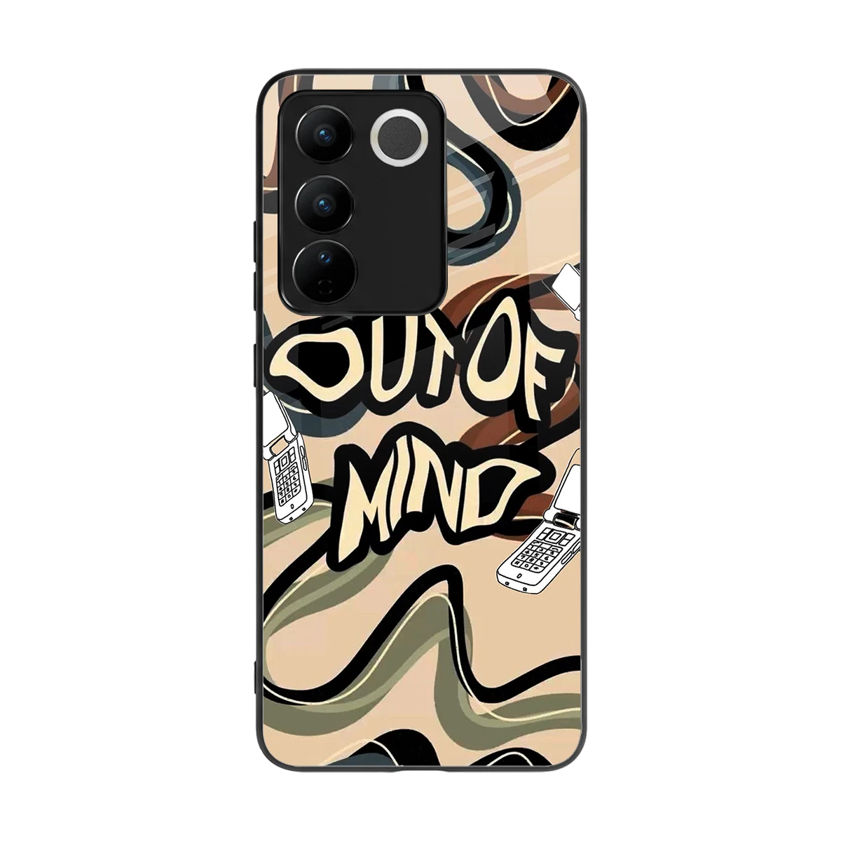 Outta Mind back phone cover | glass case for vivo v27 5g