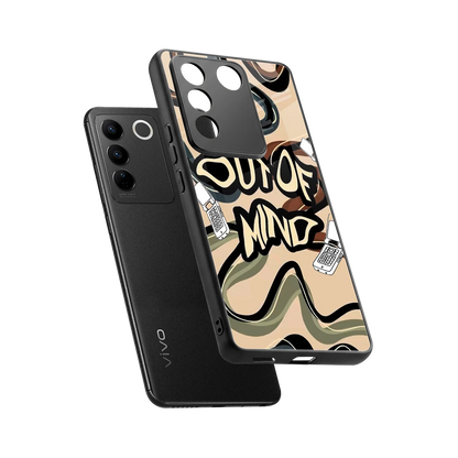 Outta Mind sleek vivo v27 5g cover with tempered glass back and TPU edges