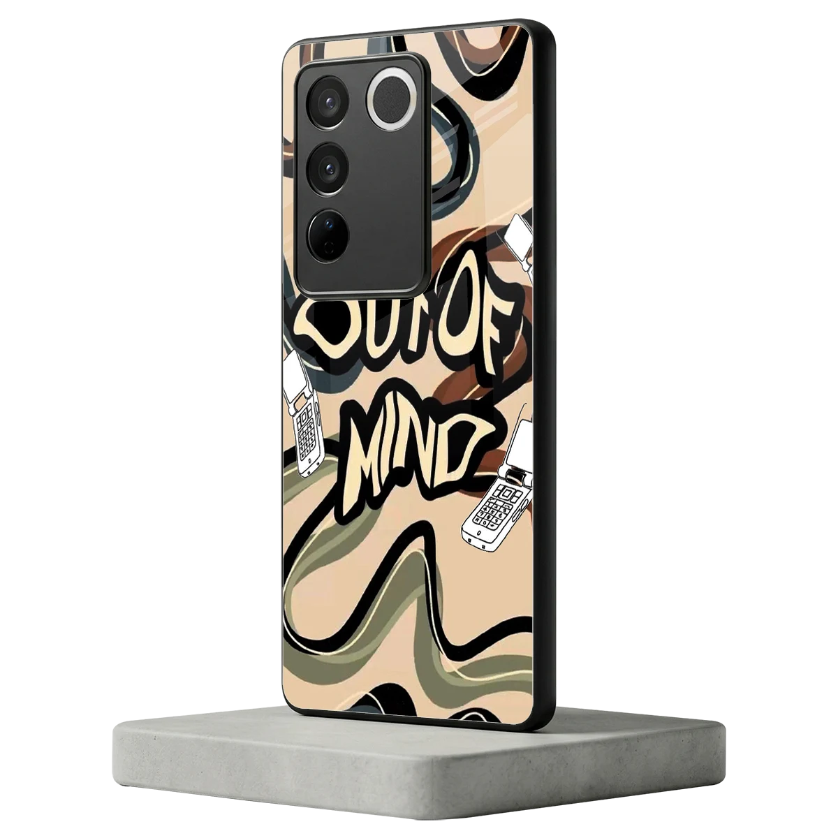 Outta Mind vivo v27 5g mobile cover | shockproof glass phone case