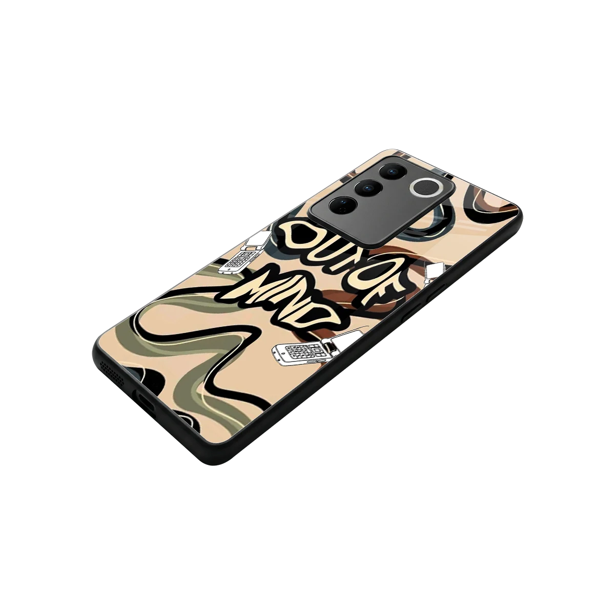 Outta Mind stylish phone case for vivo v27 5g | glossy glass and slim fit