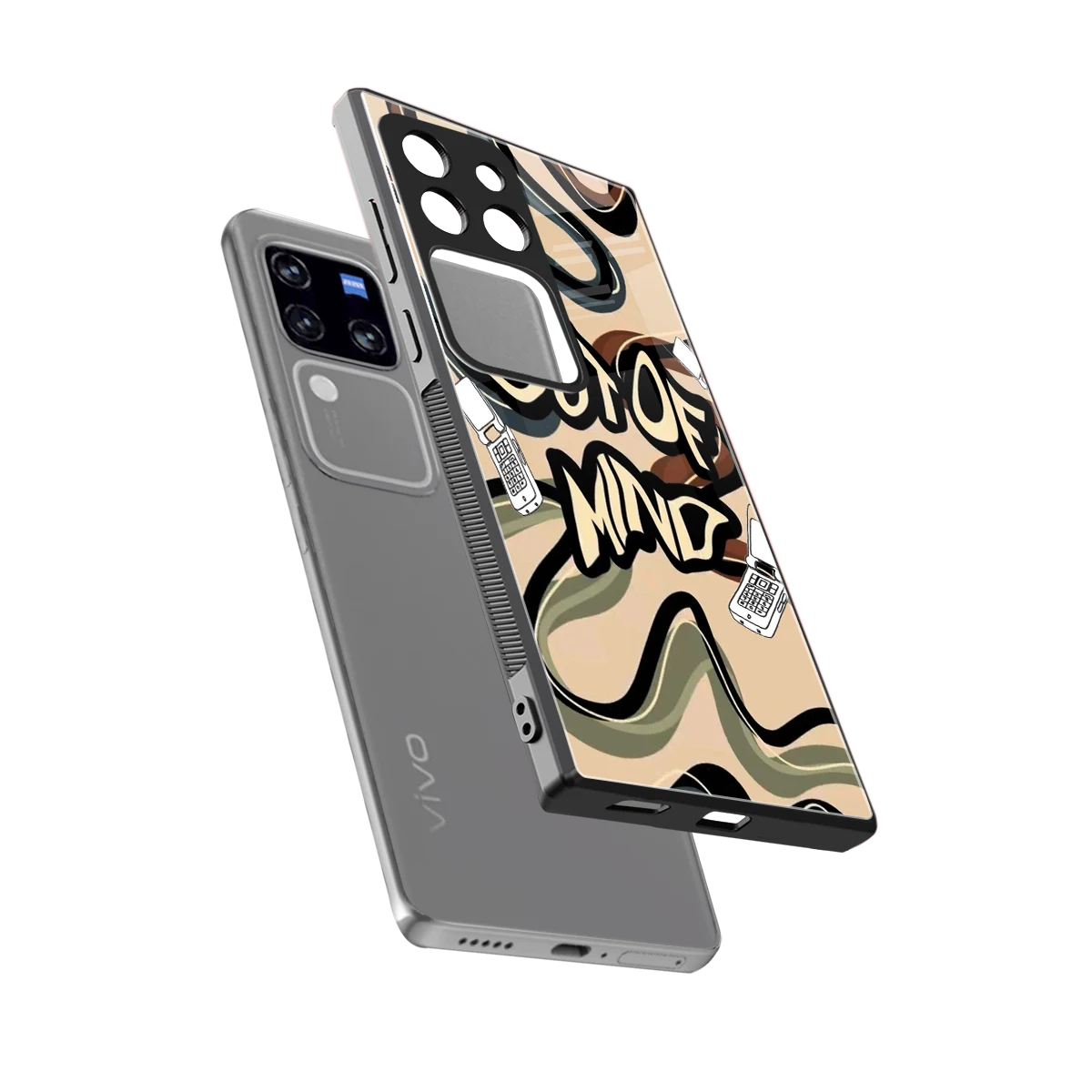 Outta Mind sleekvivo v30 pro cover with tempered glass back and TPU edges