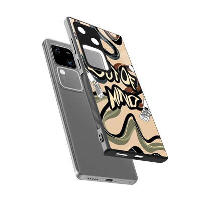 Outta Mind sleek vivo v30 cover with tempered glass back and TPU edges