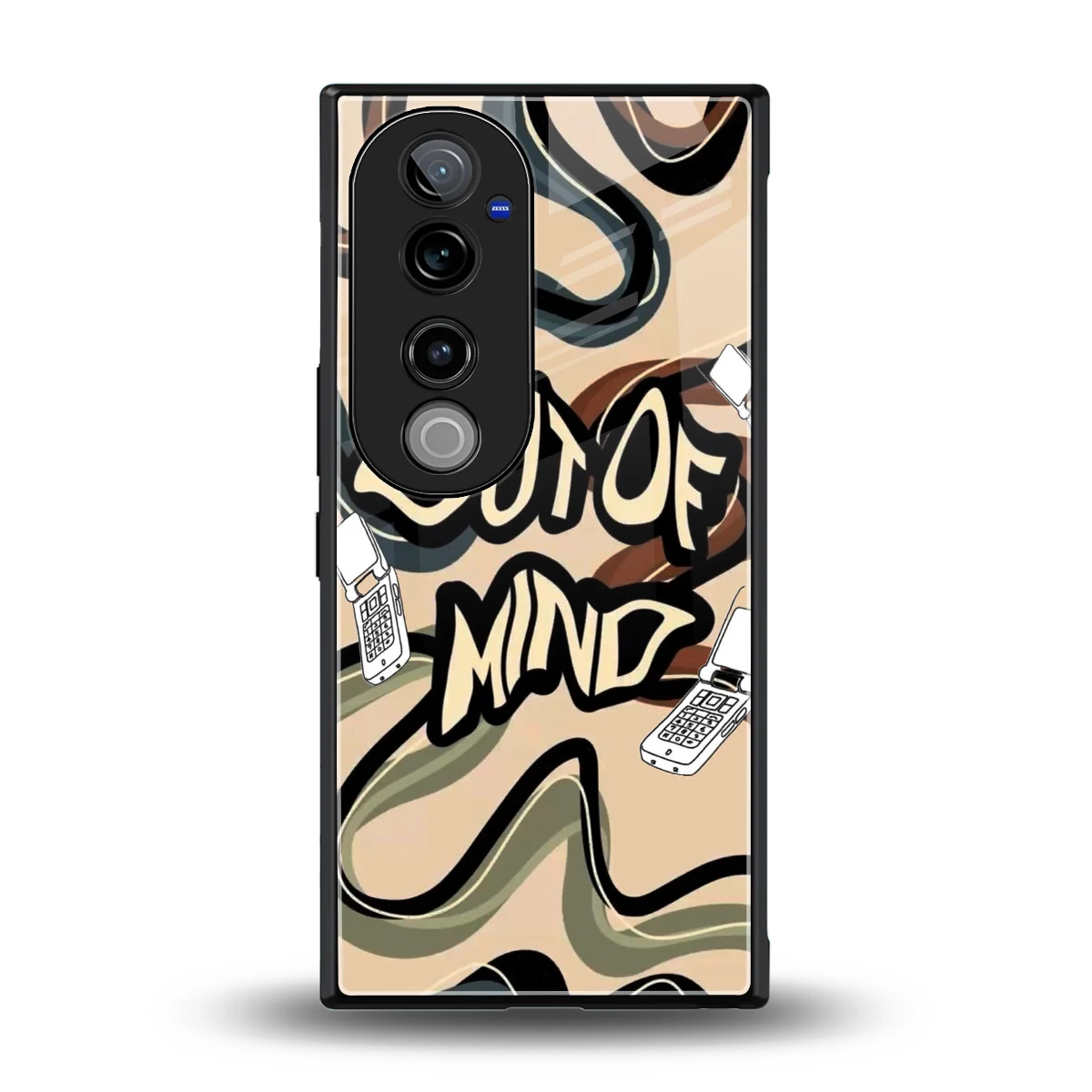 Outta Mind back phone cover | glass case for vivo v40 pro