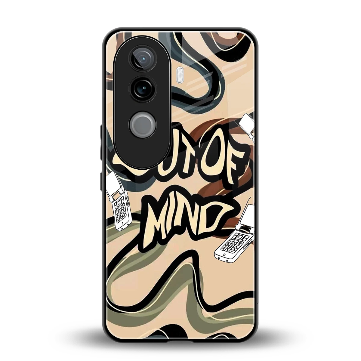 Outta Mind back phone cover | glass case for vivo v40e