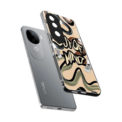 Outta Mind sleek vivo v40e cover with tempered glass back and TPU edges