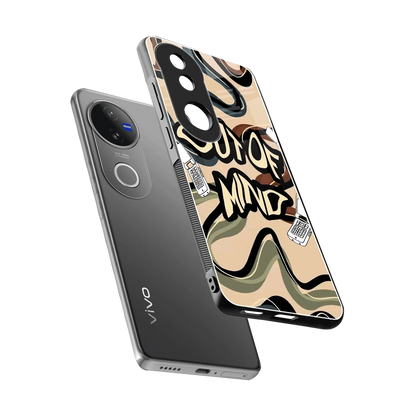 Outta Mind sleek vivo v50 cover with tempered glass back and TPU edges
