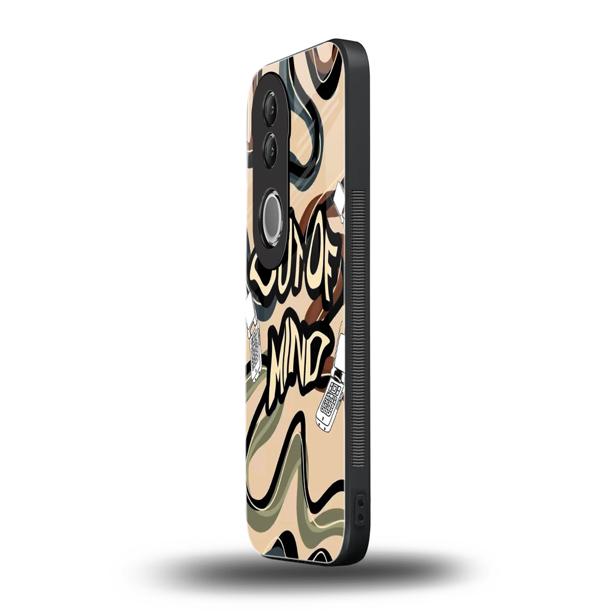 Outta Mind vivo v50 mobile cover | shockproof glass phone case