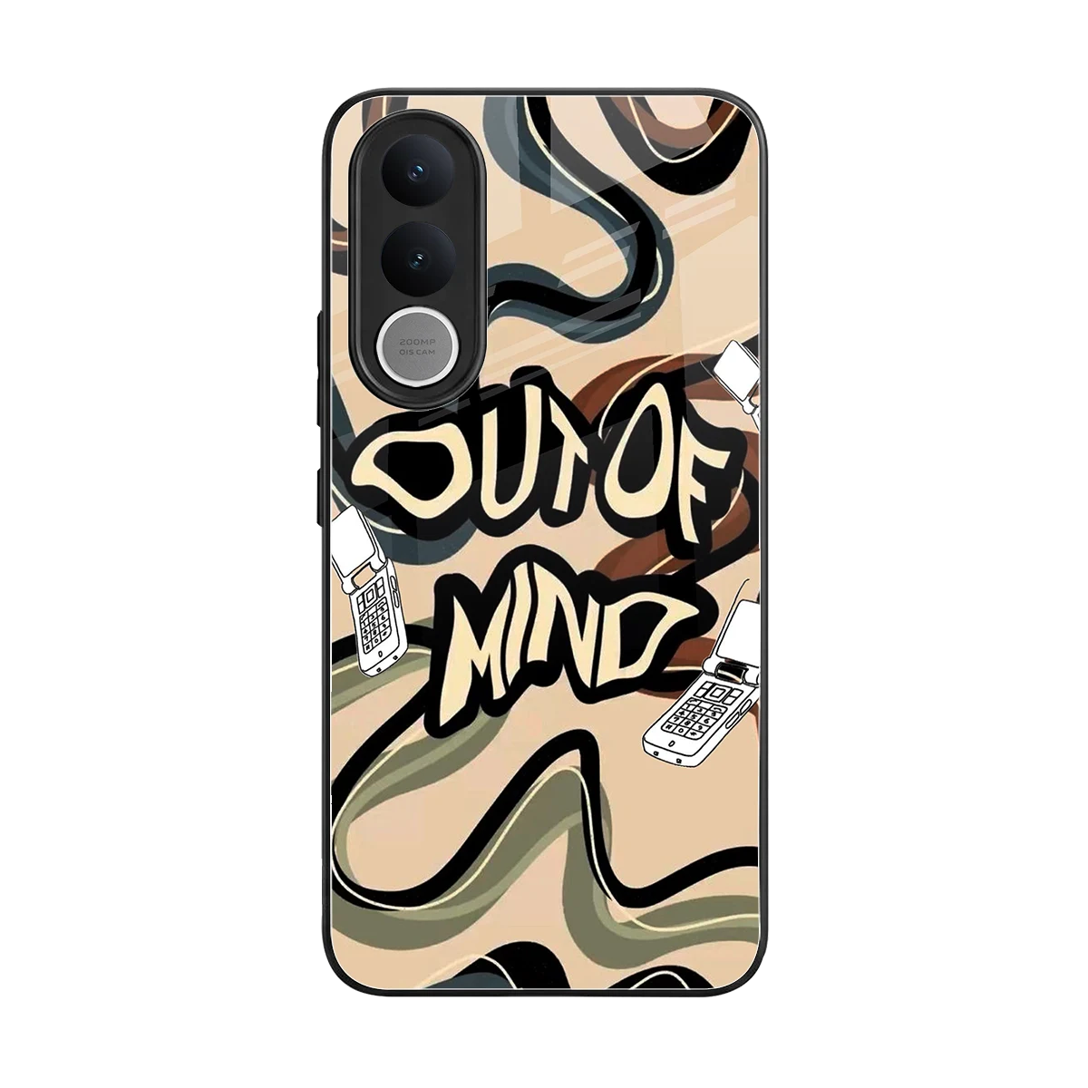 Outta Mind back phone cover | glass case for vivo v70 fe