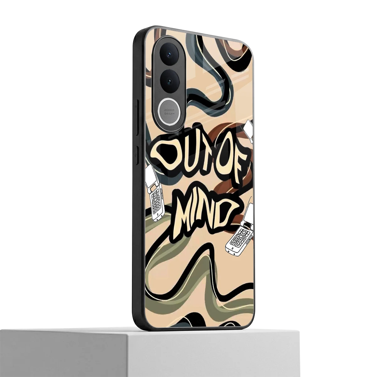 Outta Mind vivo v70 fe mobile cover | shockproof glass phone case