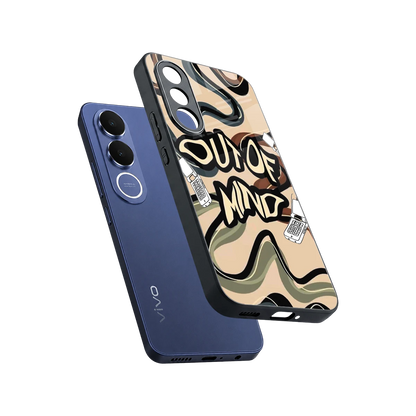 Outta Mind sleek vivo v70 fe cover with tempered glass back and TPU edges