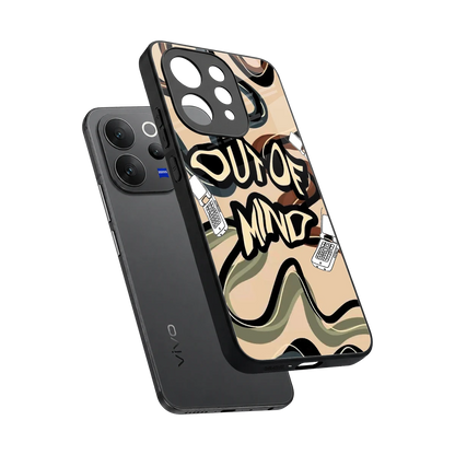 Outta Mind sleek vivo v70 elite cover with tempered glass back and TPU edges