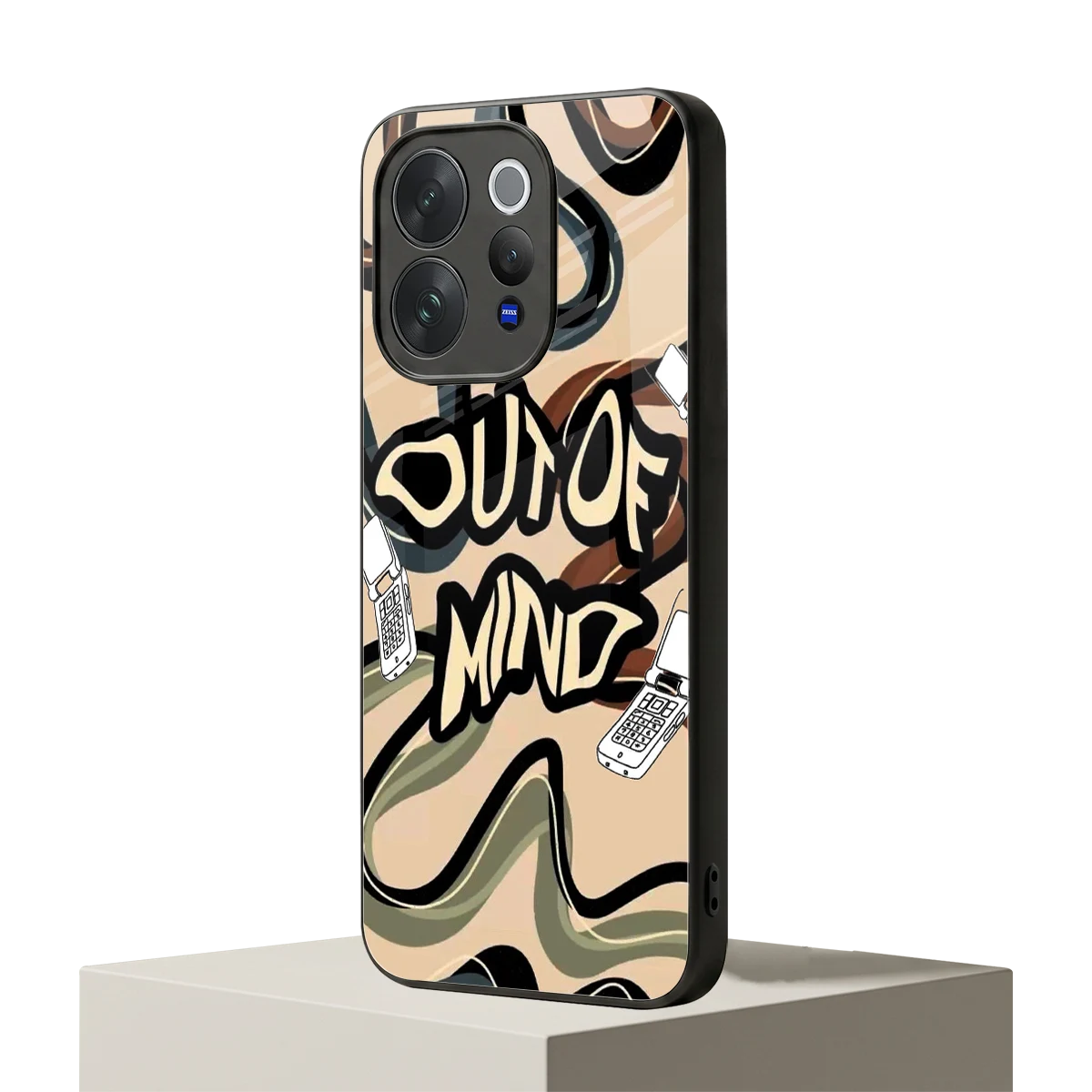 Outta Mind vivo v70 mobile cover | shockproof glass phone case