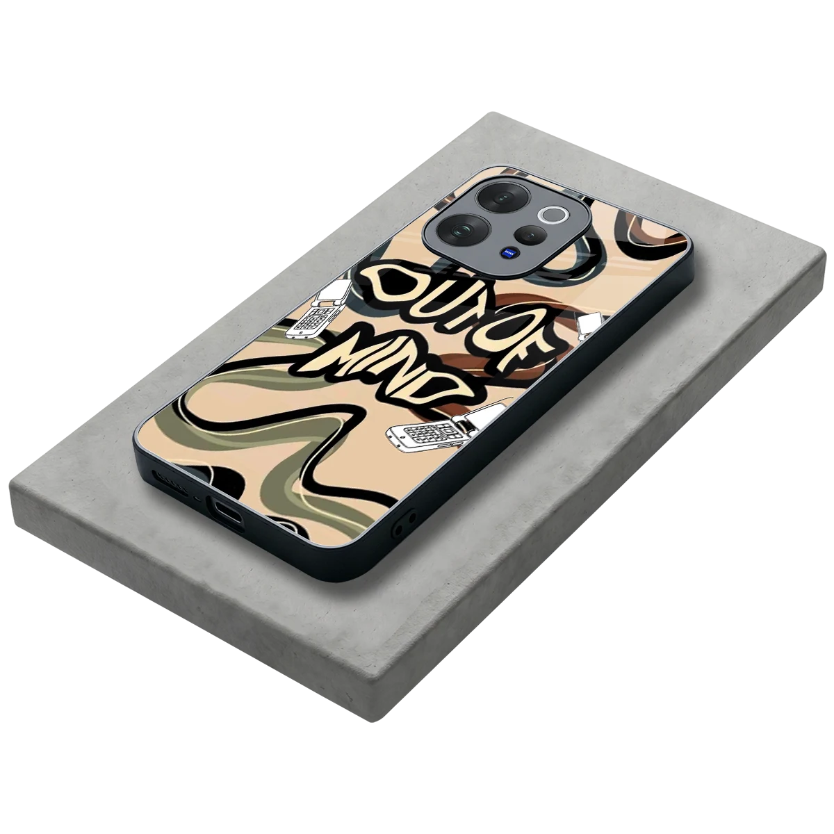 Outta Mind stylish phone case for vivo v70 elite | glossy glass and slim fit