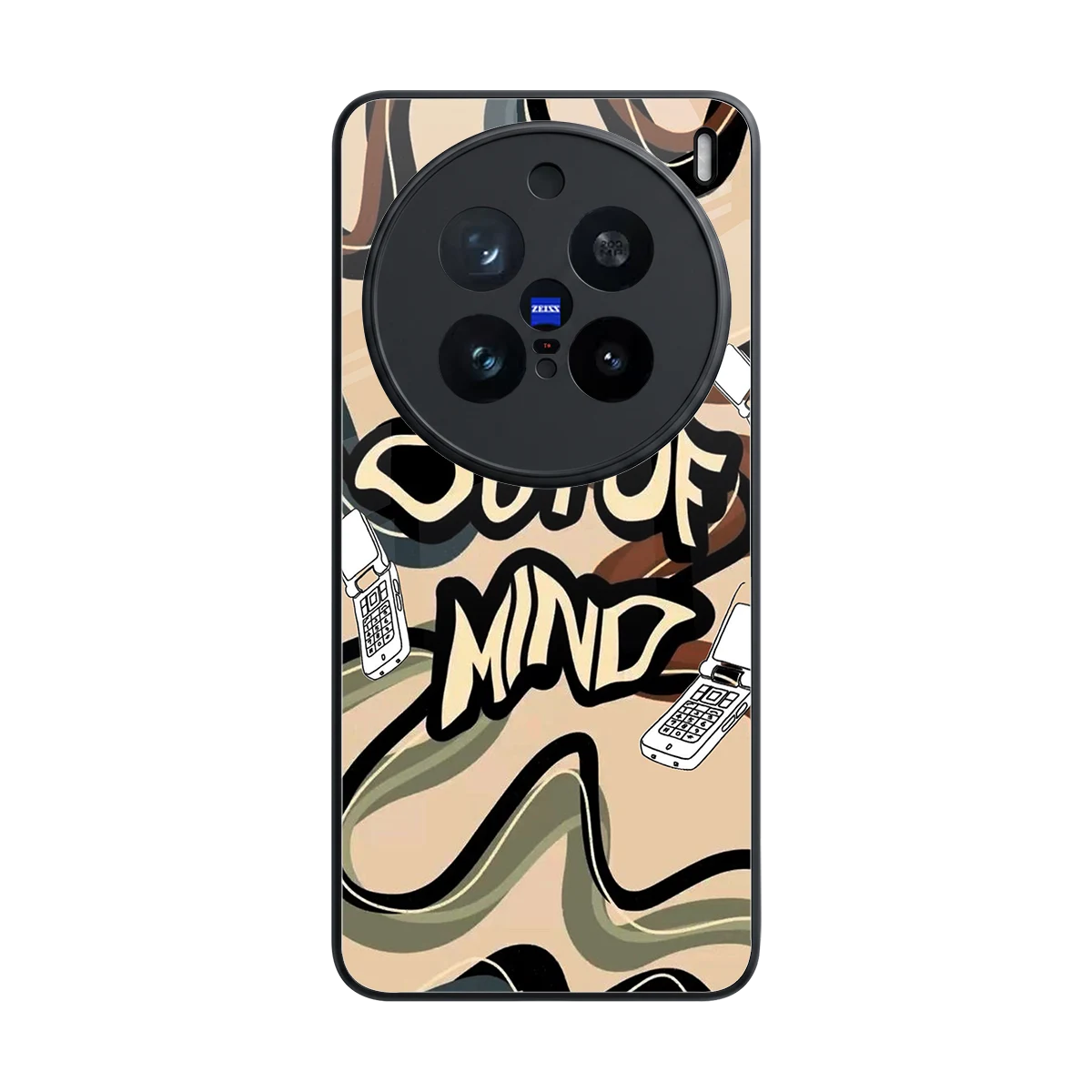 Outta Mind back phone cover | glass case for vivo x200 pro
