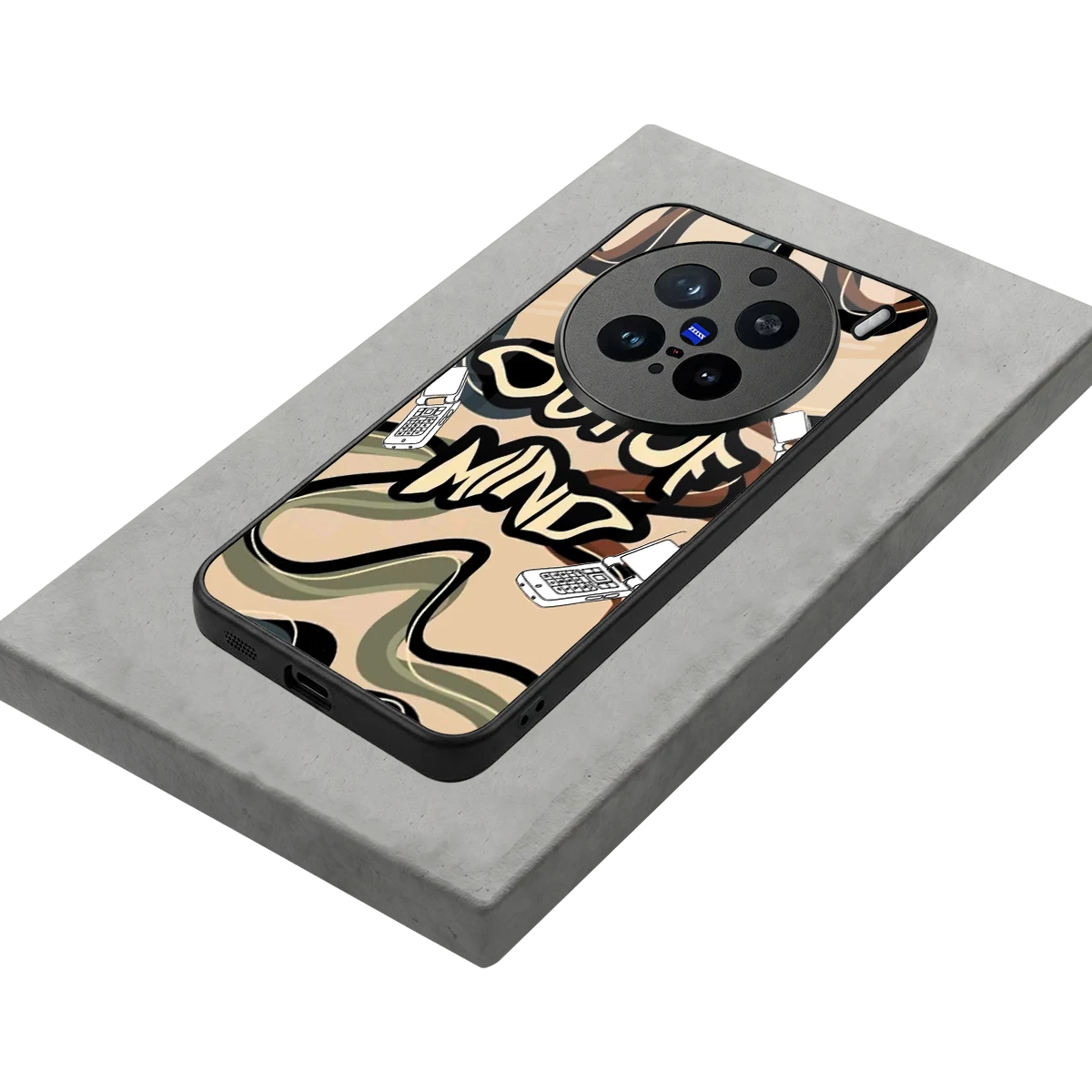 Outta Mind stylish phone case for vivo x200 pro | glossy glass and slim fit