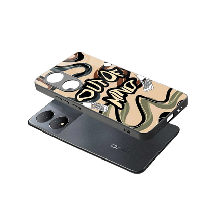Outta Mind sleek Vivo-y100 cover with tempered glass back and TPU edges