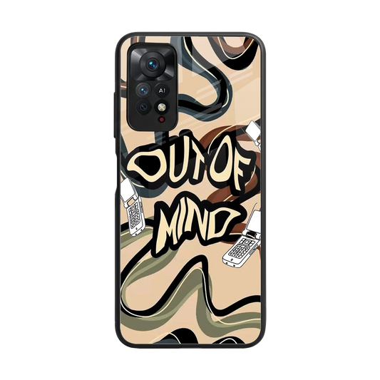 Outta Mind back phone cover | glass case for redmi note 11 pro