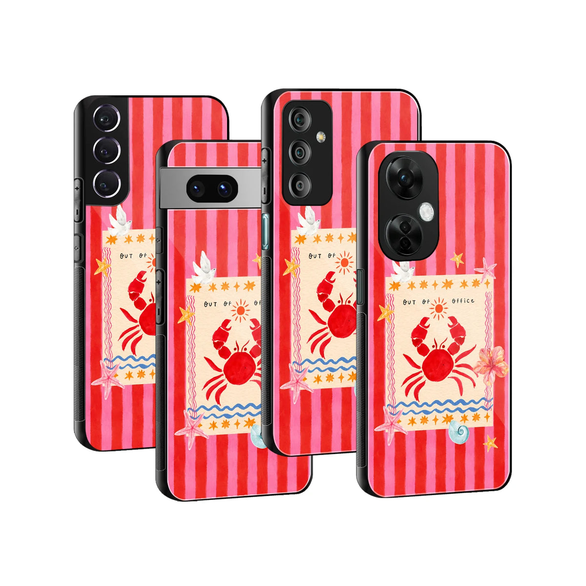 Stylish Glass Back Case for All Smartphones iPhone, Samsung, OnePlus, Pixel, Redmi, Oppo, Vivo, Motorola