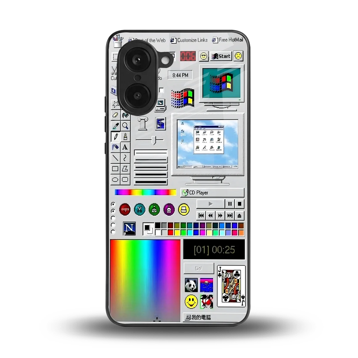 Paint Retro back phone cover | glass case for oneplus nord ce5 5g