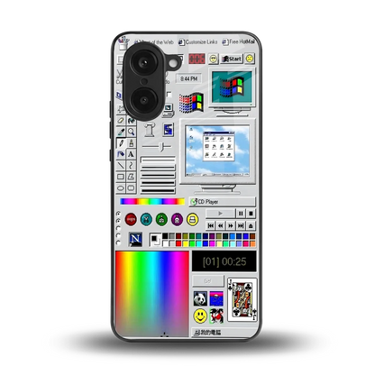 Paint Retro back phone cover | glass case for oneplus nord ce5 5g
