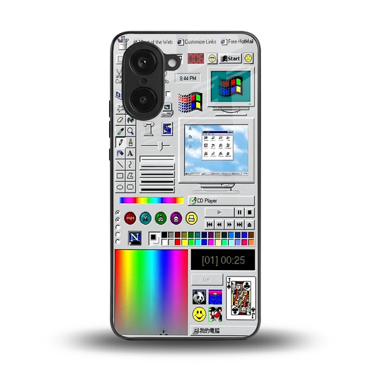 Paint Retro back phone cover | glass case for oneplus nord ce5 5g