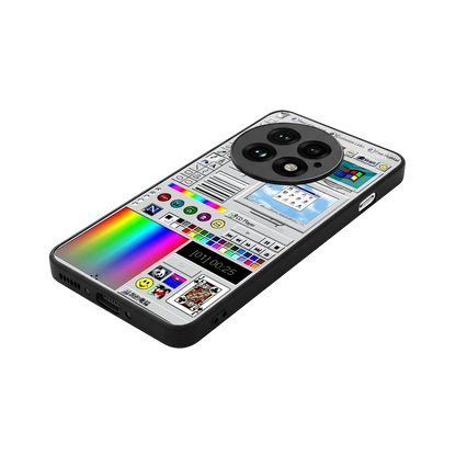 Paint Retro stylish phone case for oneplus 13 | glossy glass and slim fit