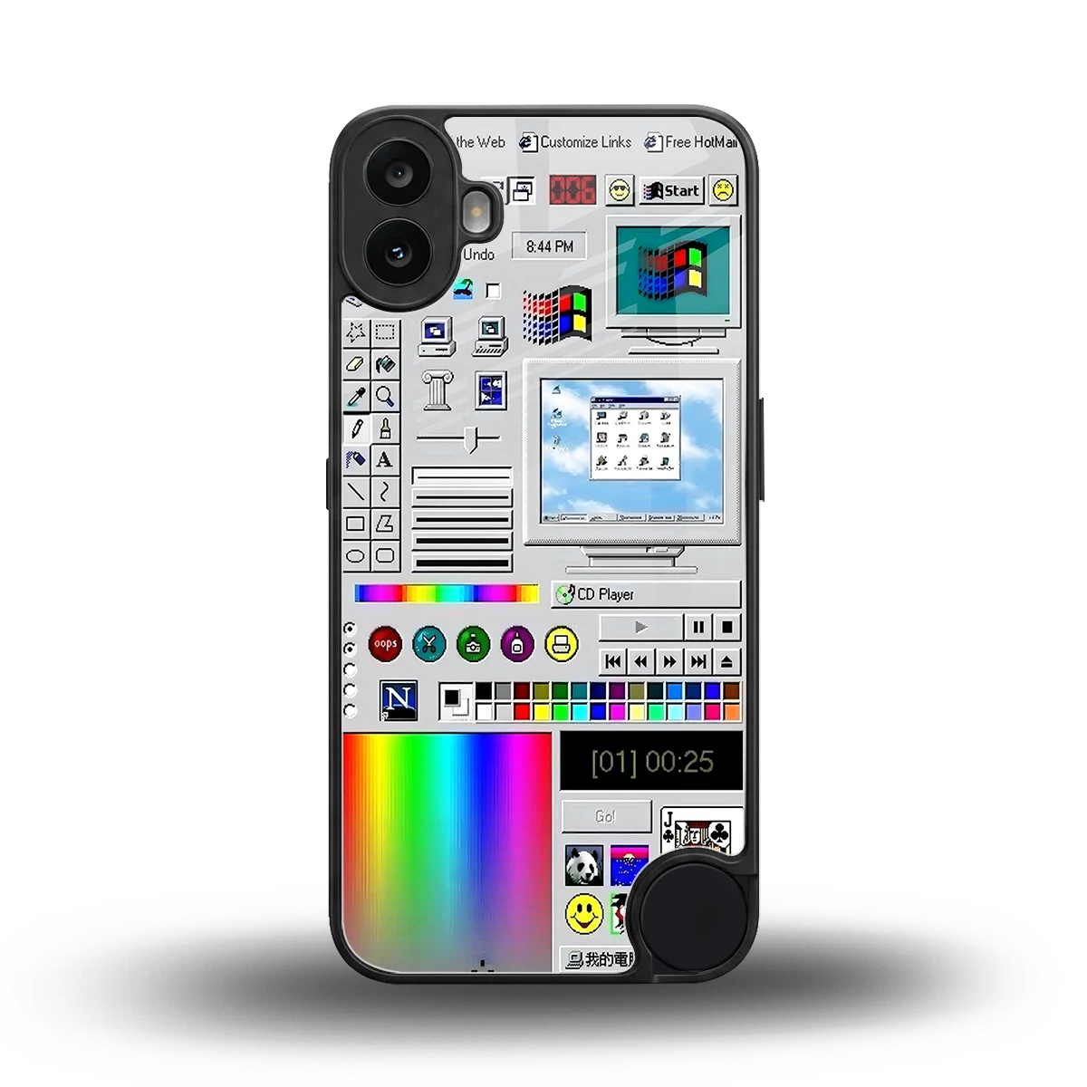 Paint Retro back phone cover | glass case for cmf nothing phone 1