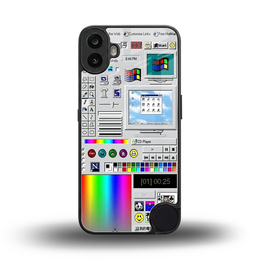 Paint Retro back phone cover | glass case for cmf nothing phone 1