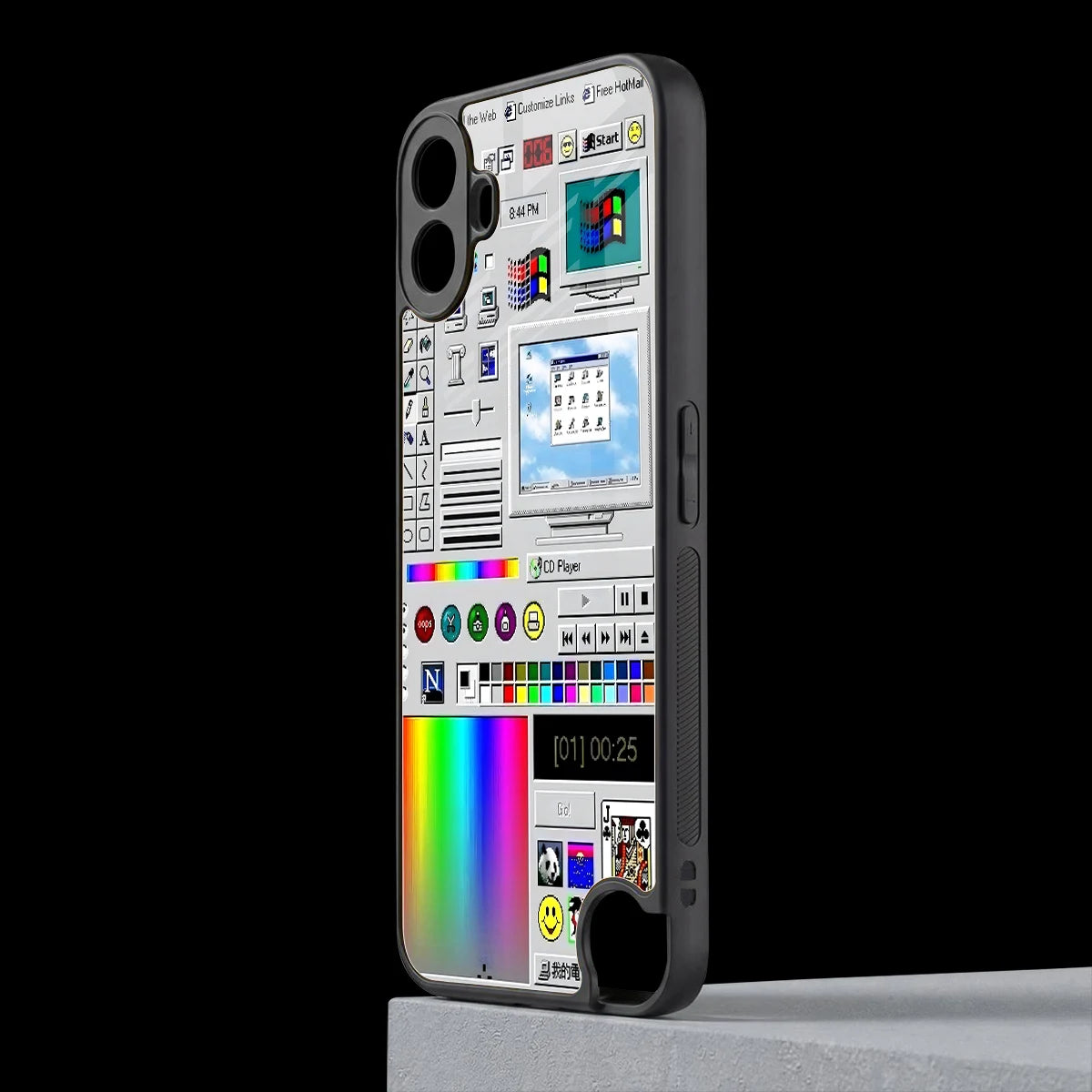 Paint Retro cmf nothing phone 1 mobile cover | shockproof glass phone case