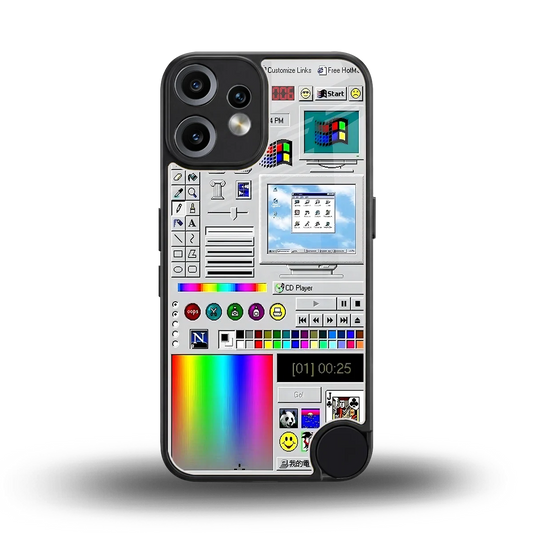 Paint Retro back phone cover | glass case for cmf nothing phone 2 pro