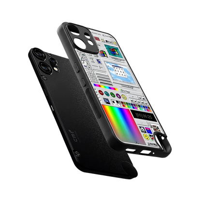 Paint Retro sleek cmf nothing phone 2 pro cover with tempered glass back and TPU edges