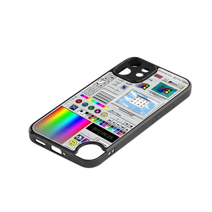 Paint Retro stylish phone case for cmf nothing phone 2 pro | glossy glass and slim fit