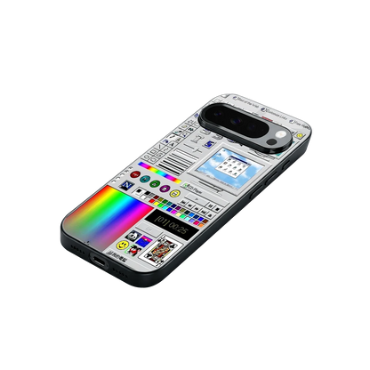 Paint Retro stylish phone case for google pixel 10 pro xl | glossy glass and slim fit