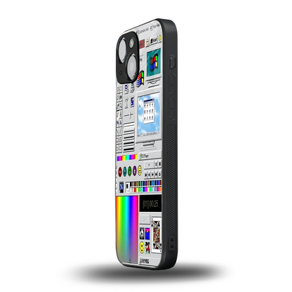Paint Retro iphone 13 mini mobile cover | shockproof glass phone case