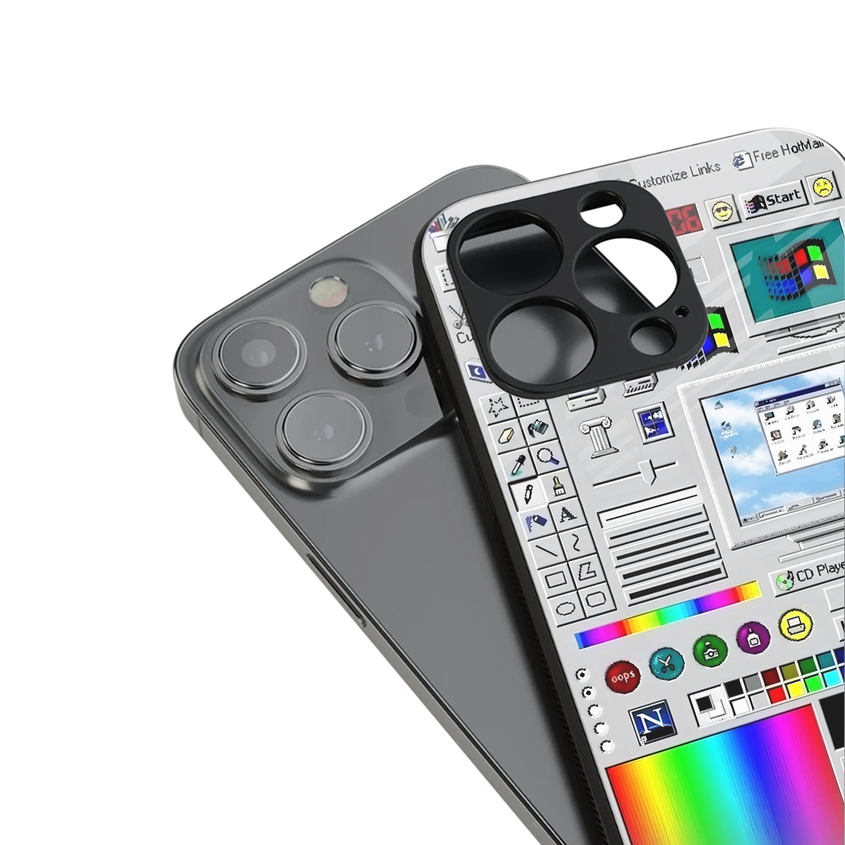 Paint Retro Phone Case for Iphone 16 | Glass Case