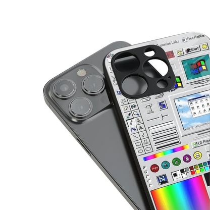 Paint Retro stylish phone case for iphone 14 | glossy glass and slim fit