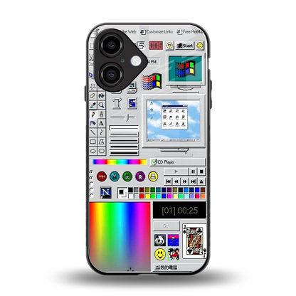Paint Retro Phone Case for Iphone 16 | Glass Case